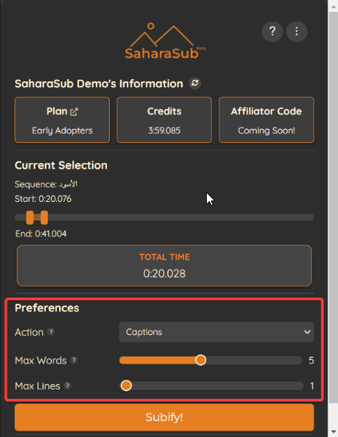 Customize preferences